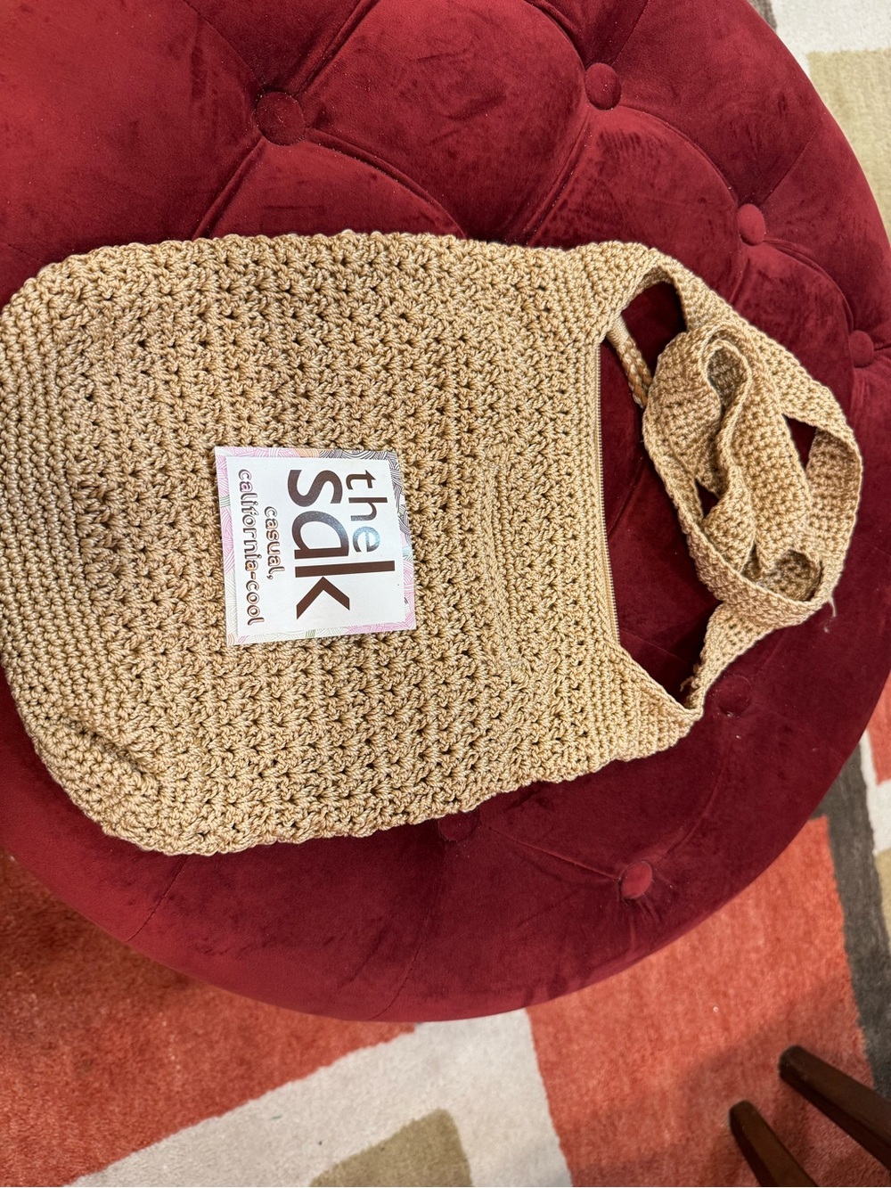 The Sak Tan Crochet Crossbody Bag